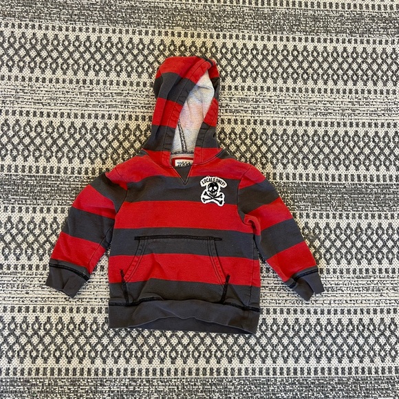 Abercrombie & Fitch Blue Gradient Hoodie and Disney Red Striped Hoodie - Picture 2 of 3